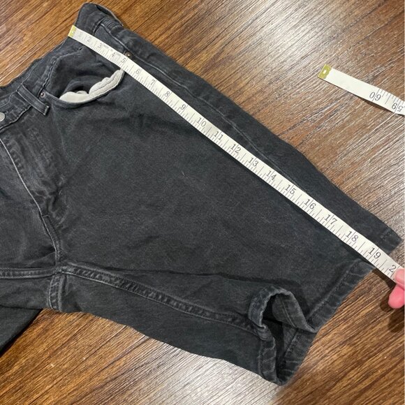 Levi's 445 Men's Sz 32 Black Athletic Fit Jean Short 10"L Denim Stretch Jorts - Picture 9 of 14